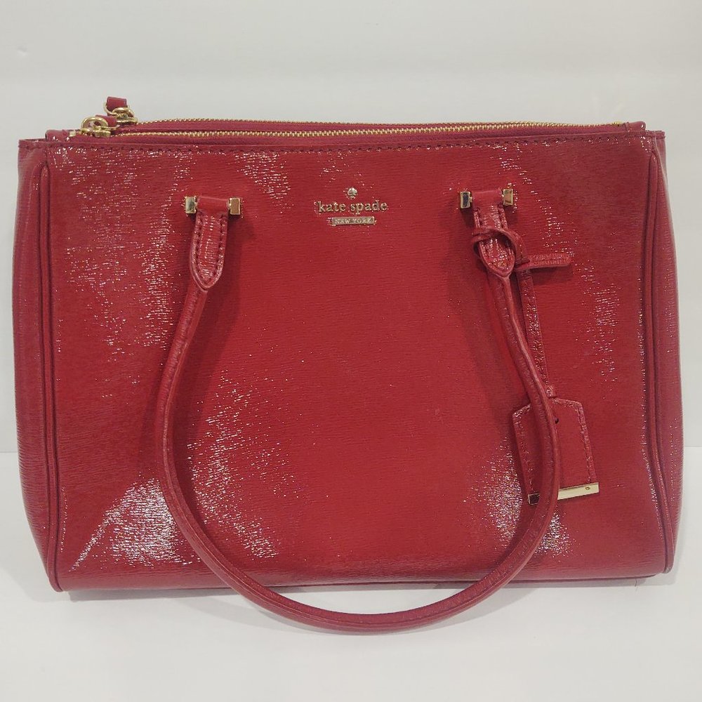 kate spade Leather Shoulder Bag - Red Patent
